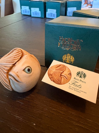 Vtg. Harmony Kingdom  Roly Polys "Fats" fish, 1.75"