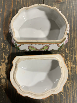 Porcelain painted box w/deer - Rancho