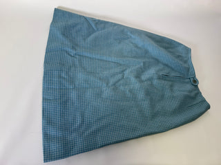 Pendleton Blue Houndstooth Wool A-Line Skirt, Size 10
