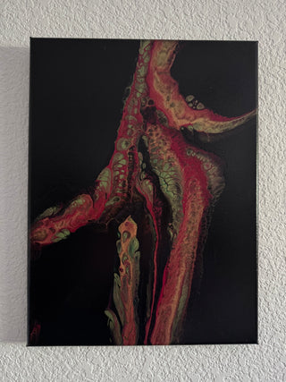 djs designs 12x16 black n red painting