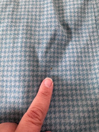 Pendleton Blue Houndstooth Wool A-Line Skirt, Size 10
