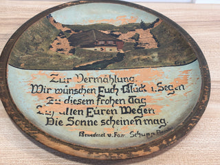 Antique German Wedding Plate