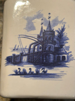 Blue and White S & P Shakers