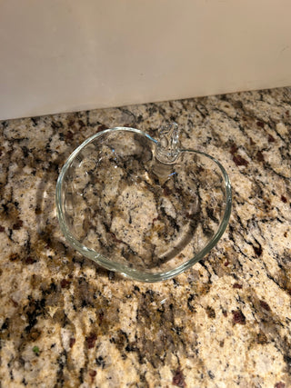 Clear Glass Apple Dish