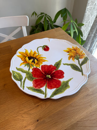Flower Serving Platter (cracked)