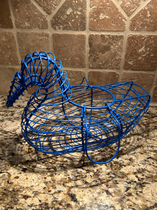 Blue Wire Duck Basket