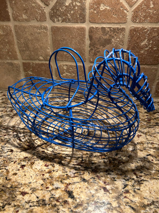 Blue Wire Duck Basket