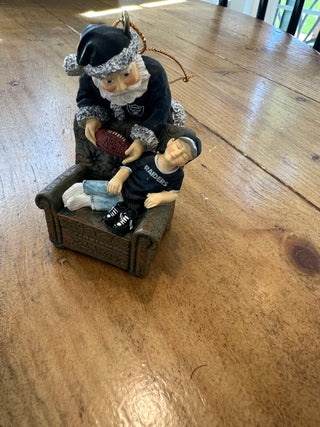 Oakland Raiders Santa Ornament Mint w/box