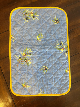 Placemat provencal French blue olive leaf RCD
