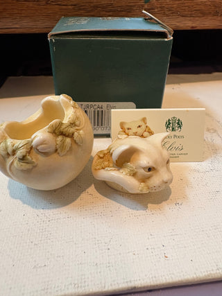Vtg. Harmony Kingdom Roly Polys "Elvis" the cat 1.75"