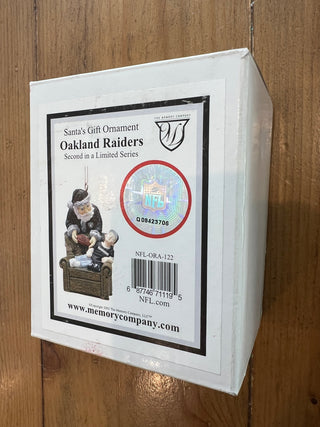 Oakland Raiders Santa Ornament Mint w/box