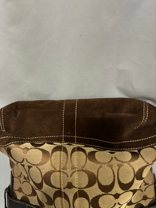 Coach vintage cross body bag leather and fabric