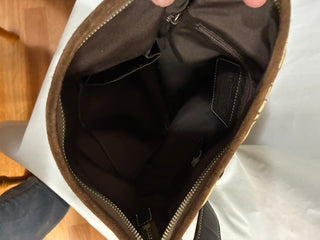 Coach vintage cross body bag leather and fabric