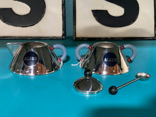 Michael Graves Alessi Cream and Sugar set (with lid and spoon) - Rancho