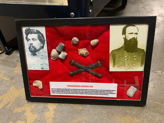 Shadow box civil war relics - Rancho