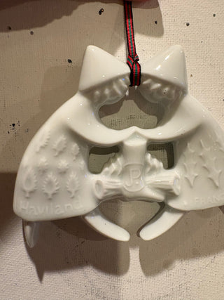Vtg. 1979 Haviland, Limoges France porcelain hanging ornament