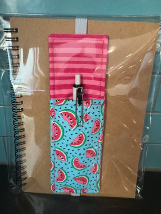 Journal Bookmark w/ Pen Holder - Watermelon