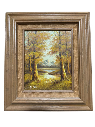 VTG Phillip Cantrell Oil Painting – Autumn Landscape