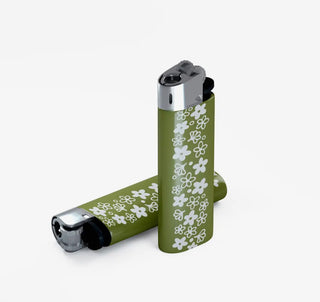 Vintage Pyrex lighter, spring blossom green RSV