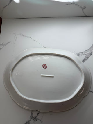 Antique Carlsbad Austria China 14” Oval Serving Platter