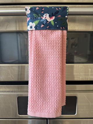 Hanging Kitchen Towel - Coral Flowers