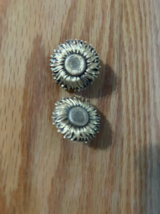PG-Brass Sunflower Earrings