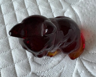 Fenton Amberina Cat GLOWS