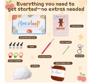 NEW Amorloop Crochet Kit for Beginners BEAR