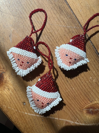 Santa Beaded Ornament (each)