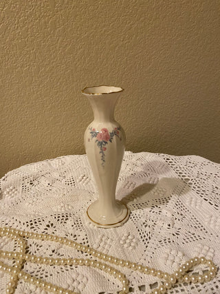 Vtg Lenox 'Petit Rose' porcelain bud vase