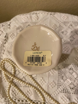 Vtg Lenox 'Petit Rose' porcelain bud vase