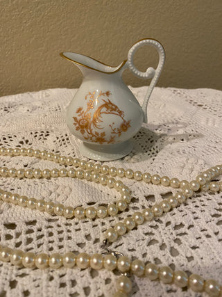 Vtg French Limoge porcelain creamer