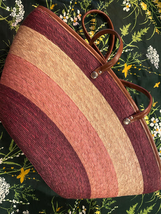 Stripe basket bag