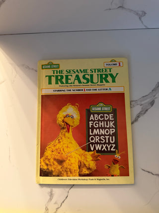 Vintage 1983 Sesame Street Treasury Volume 1 Hardcover Book - Big Bird Cover