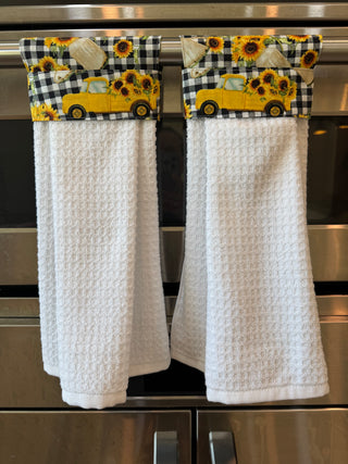 Hanging Kitchen Towel - Country Sunflowers