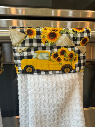 Hanging Kitchen Towel - Country Sunflowers