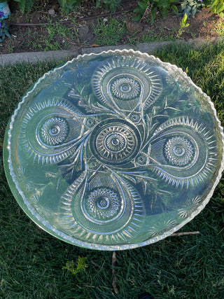LE Smith Pinwheel Stars Punch Bowl, Platter, 21 Cups