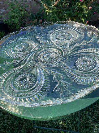 LE Smith Pinwheel Stars Punch Bowl, Platter, 21 Cups