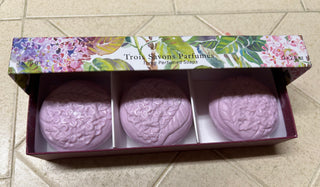 PG-Box of 3 Lilac soaps Fragonard Made in France