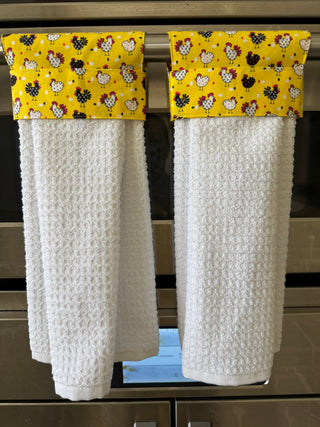Hanging Kitchen Towel - Chickens