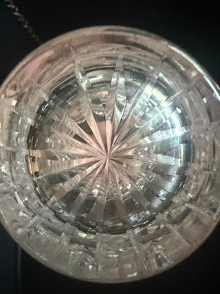 Vintage Bohemian Czech Cut Crystal Jar with Lid