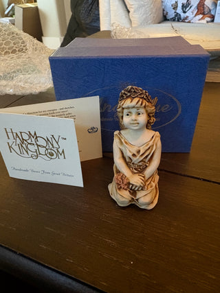 Vtg. Harmony Kingdom "Fleur-de-lis" trinket box 3.75"