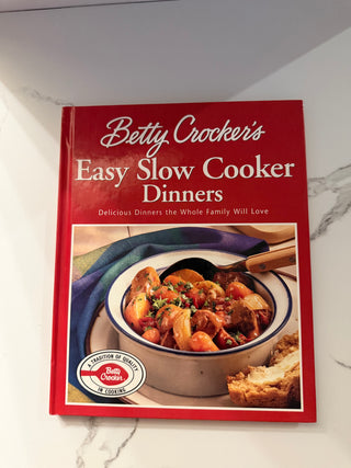 Vintage Betty Crocker’s Easy Slow Cooker Dinners Hardcover Cookbook (2001)