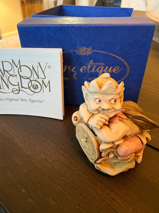 Vtg. (1996) Harmony Kingdom "Bon Chance", tooth Fairy Box 2.5"
