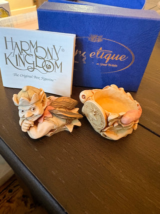 Vtg. (1996) Harmony Kingdom "Bon Chance", tooth Fairy Box 2.5"