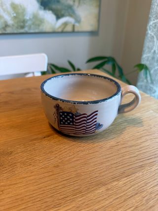 American Flag Soup Mug