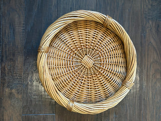 Round Woven Basket Tray