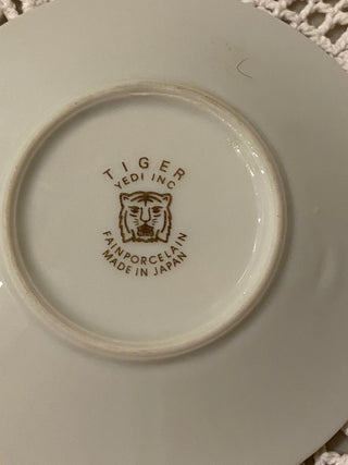 Vtg Tiger Yedi fine porcelain saucer Japan