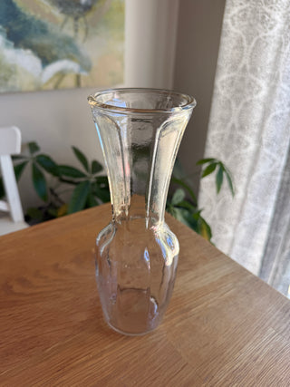 clear glass bud vase (tall)
