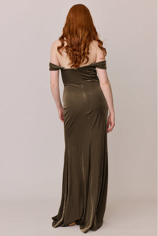 REVELRY Ariel Convertible Velvet Dress Dusty Olive Size 10 Bliss Marketplace REVELRY Ariel Convertible Velvet Dress Dusty Olive Size 10 Bliss Marketplace